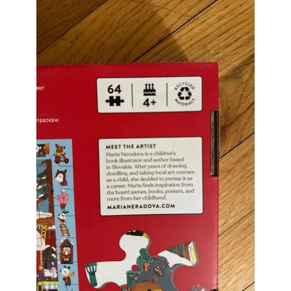 New Christmas holiday winter market search and find puzzle